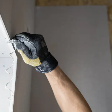 Drywall and texture repair detail