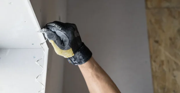 Drywall and texture repair detail