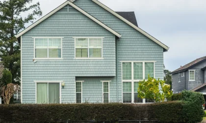 Finished home exterior painting