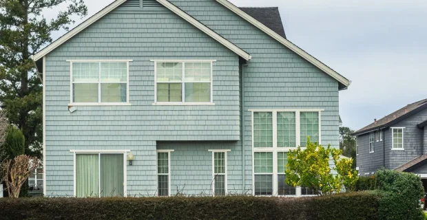 Finished home exterior painting