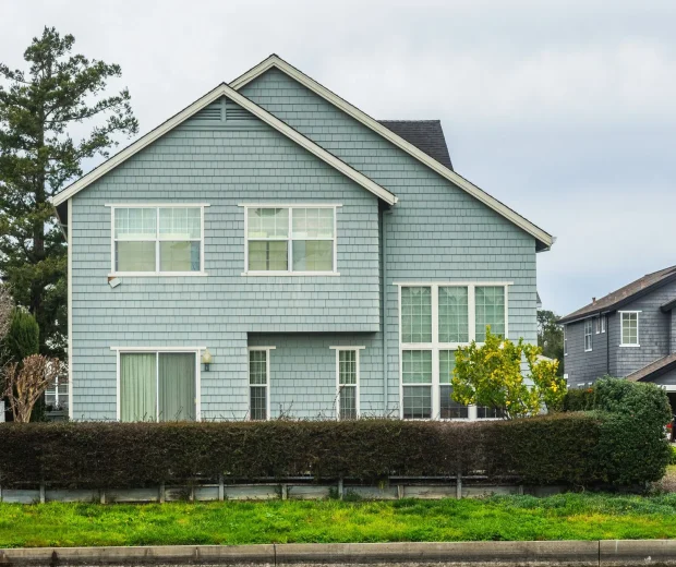 Finished home exterior painting